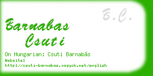 barnabas csuti business card