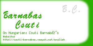 barnabas csuti business card